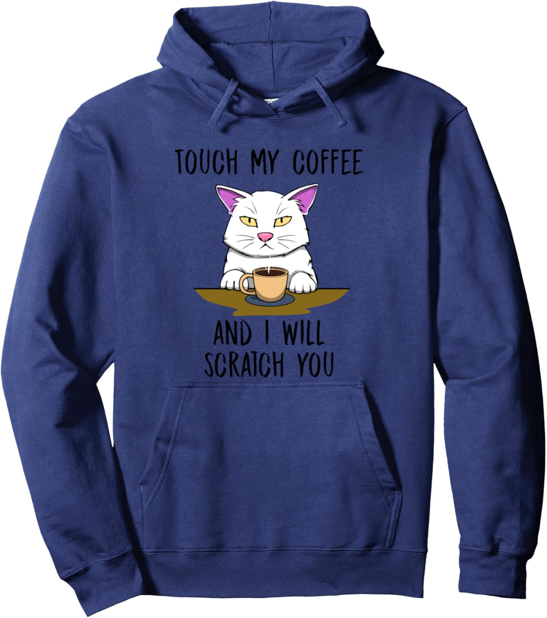 Widerspenstige Katze Büro Kaffee Kratzen Pullover Hoodie