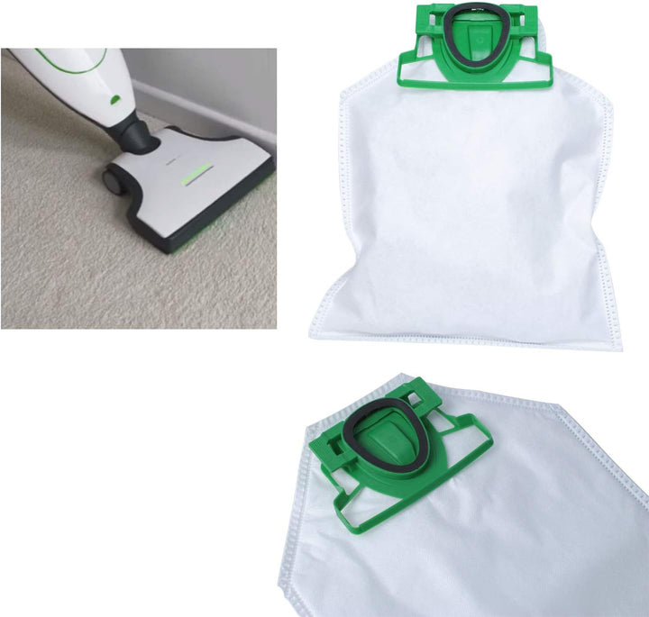 Poweka 12 Stück Staubsaugerbeutel für Vorwerk Kobold VK 200 - Doppelpack 2x6 Staubsaugerbeutel Premi