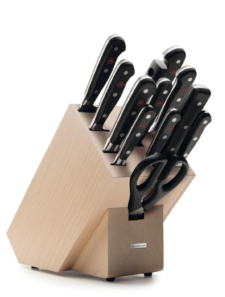 WÜSTHOF Classic Messerblock mit 12 Artikel 12-teilig Helle Buche, 12-teilig Helle Buche
