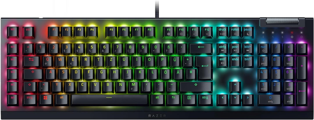 Razer BlackWidow V4 X (Green Switch) - Mechanische Gaming-Tastatur mit Razer Chroma RGB (Mechanische