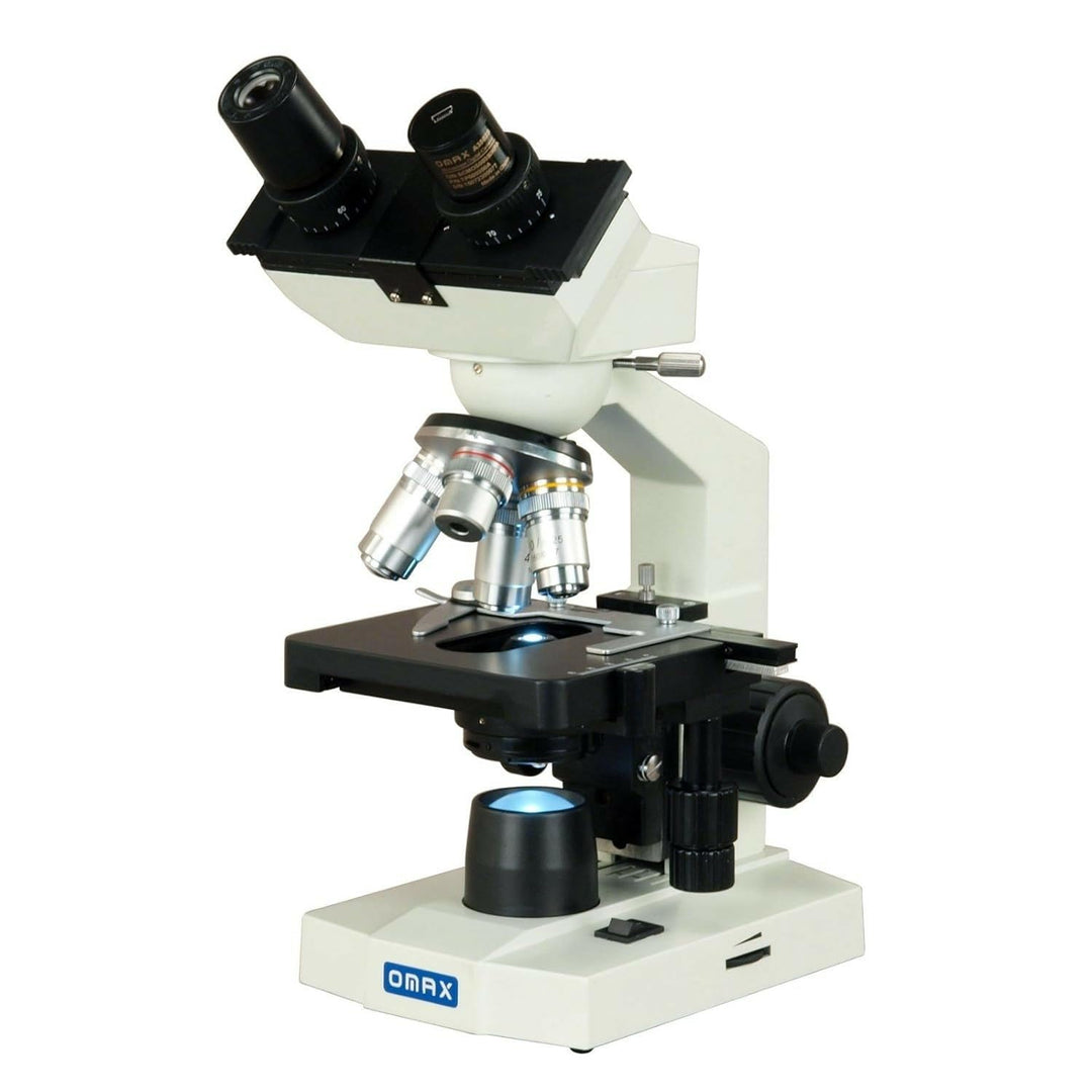 AmScope M82EZ-C50S OMAX Lab LED Compound Binokularmikroskop mit 5MP Kamera und mechanischem Tisch, 4