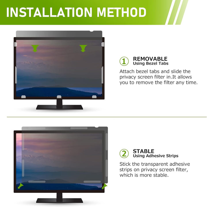 LAMA Blickschutzfilter für 21,5 Zoll Monitor, Blickschutzfolie Blickschutzfilter PC Monitor, Univers