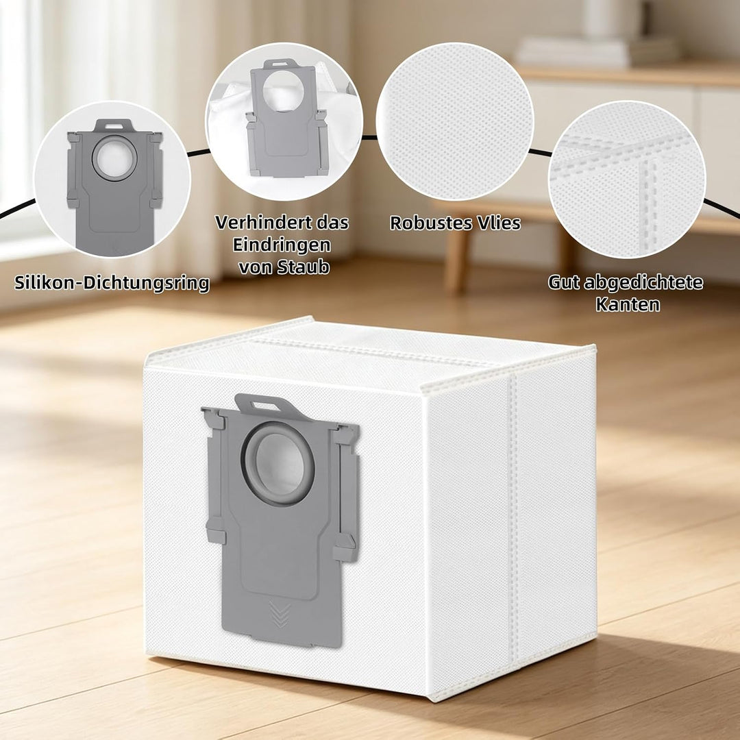 18 Stück Staubbeutel für Roborock Q10 S5+/X5+, Q7 L5+/M5+, S8+/S8 Pro Ultra Q/S Serie Staubbeutel, Q