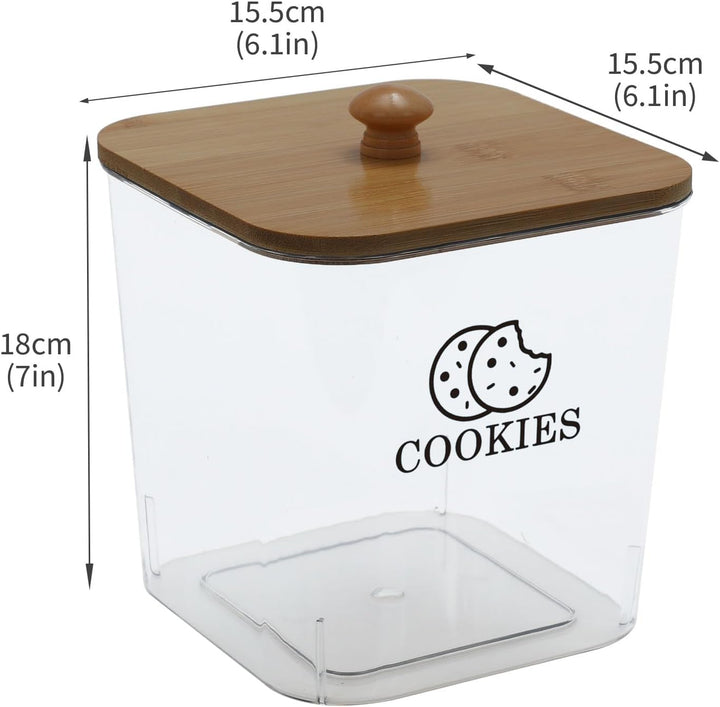 Keksdose Aufbewahrung 2L – Backzubehör Aufbewahrung Keksdose transparent luftdicht, Cute Cookie Stor
