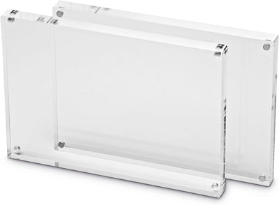 Maul Bilderrahmen MAULstyle aus Acryl 21,1 x 14,9 x 3 cm | Doppelseitiger Fotorahmen im Hoch- oder Q