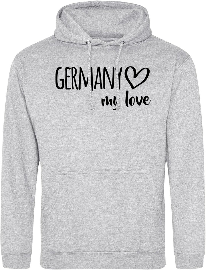 Huuraa Unisex Hoodie Germany My Love Pullover Vegan Grösse S-3XL für alle die Deutschland lieben Ges