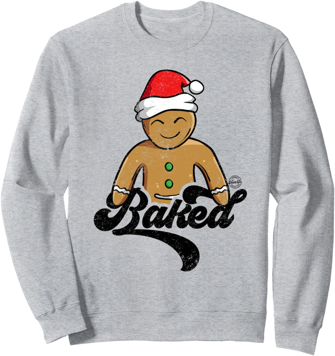 Gebackene lustige Lebkuchenmann-Keks-Weihnachten Sweatshirt
