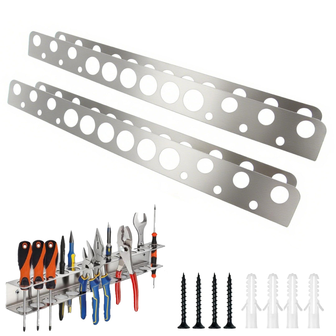 2 Stück Zangenhalter Wandhalterung Set,40 cm Edelstahl Wandhalterung Werkzeug,Werkzeug Wandhalter mi