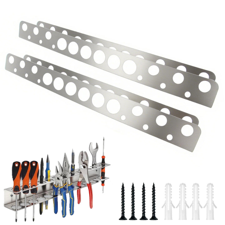 2 Stück Zangenhalter Wandhalterung Set,40 cm Edelstahl Wandhalterung Werkzeug,Werkzeug Wandhalter mi