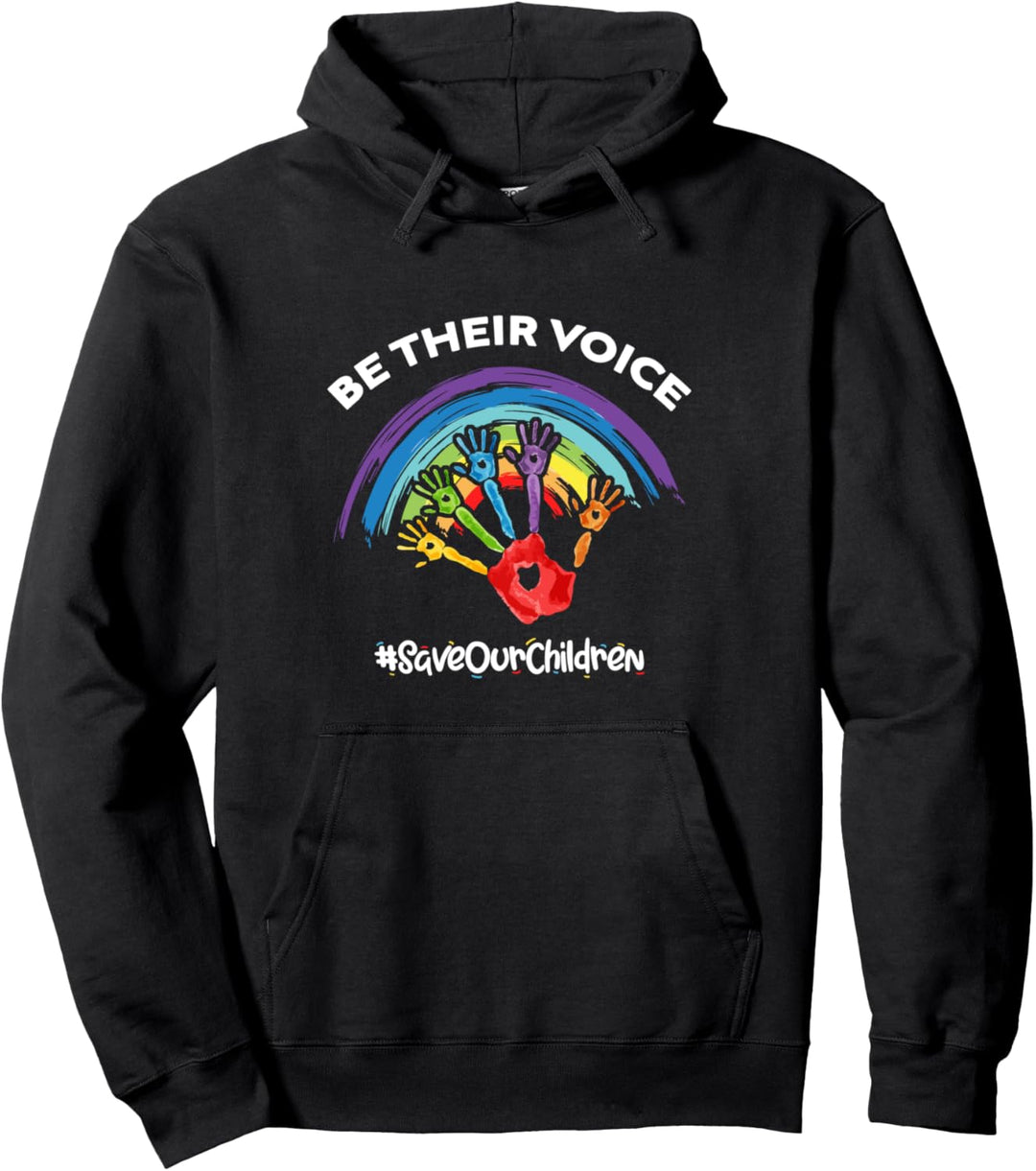 Be Their Voice Save Our Children - End Human Trafficking Pullover Hoodie