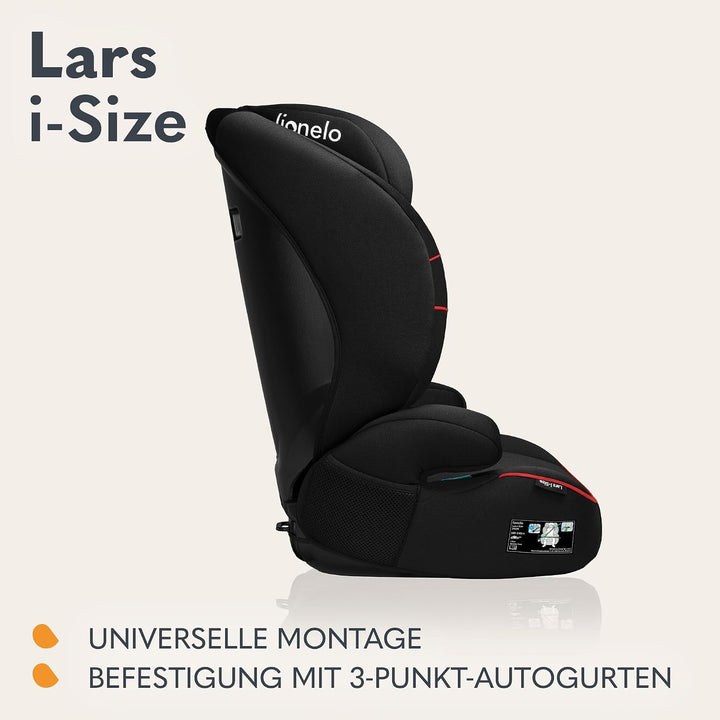 LIONELO LARS i-Size Kinderautositz 100–150 cm, Gruppe 2 3, Seitenschutz 10 Grad, Kopfstützenverstell
