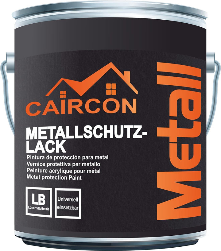 CAIRCON Metalllack Metallfarbe Decklack für Metall Stahl Eisen - Farblos 5L 5.00 l (1er Pack) Transp