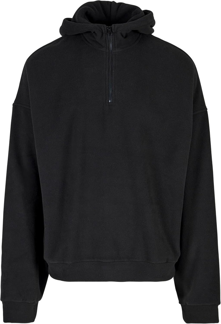 Urban Classics Herren Oversized Polar Fleece Half Zip Hoody S Schwarz, S Schwarz