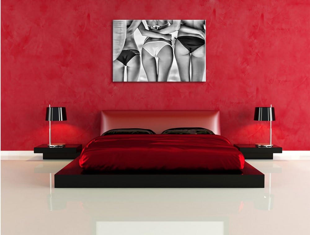 Pixxprint Sexy Girl Bikini/Format: 100x70cm / Leinwandbild fertig bespannt Wandbild Kunstdruck, 100x