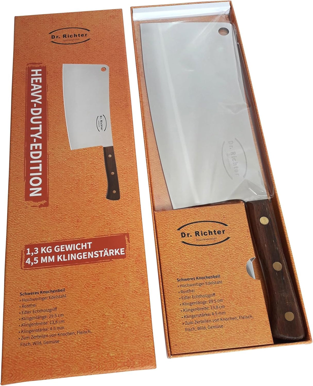 Dr. Richter ultragrosses und -schweres Knochenbeil (Klingenlänge: 29,5 cm, Gesamtlänge: 45 cm, Gewic