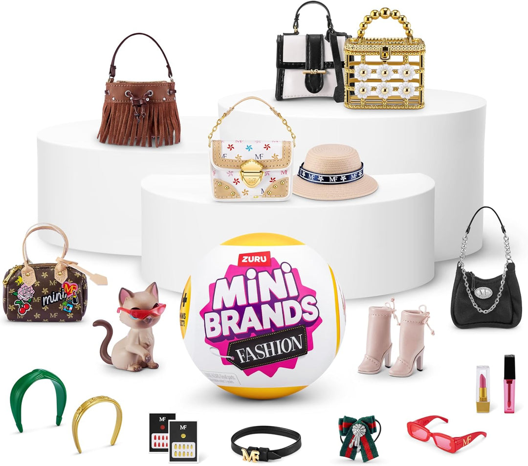 Mini Brands Fashion Serie 2 von ZURU 2er-Pack, Überraschungskapsel, Miniaturen von Mode, Taschen und
