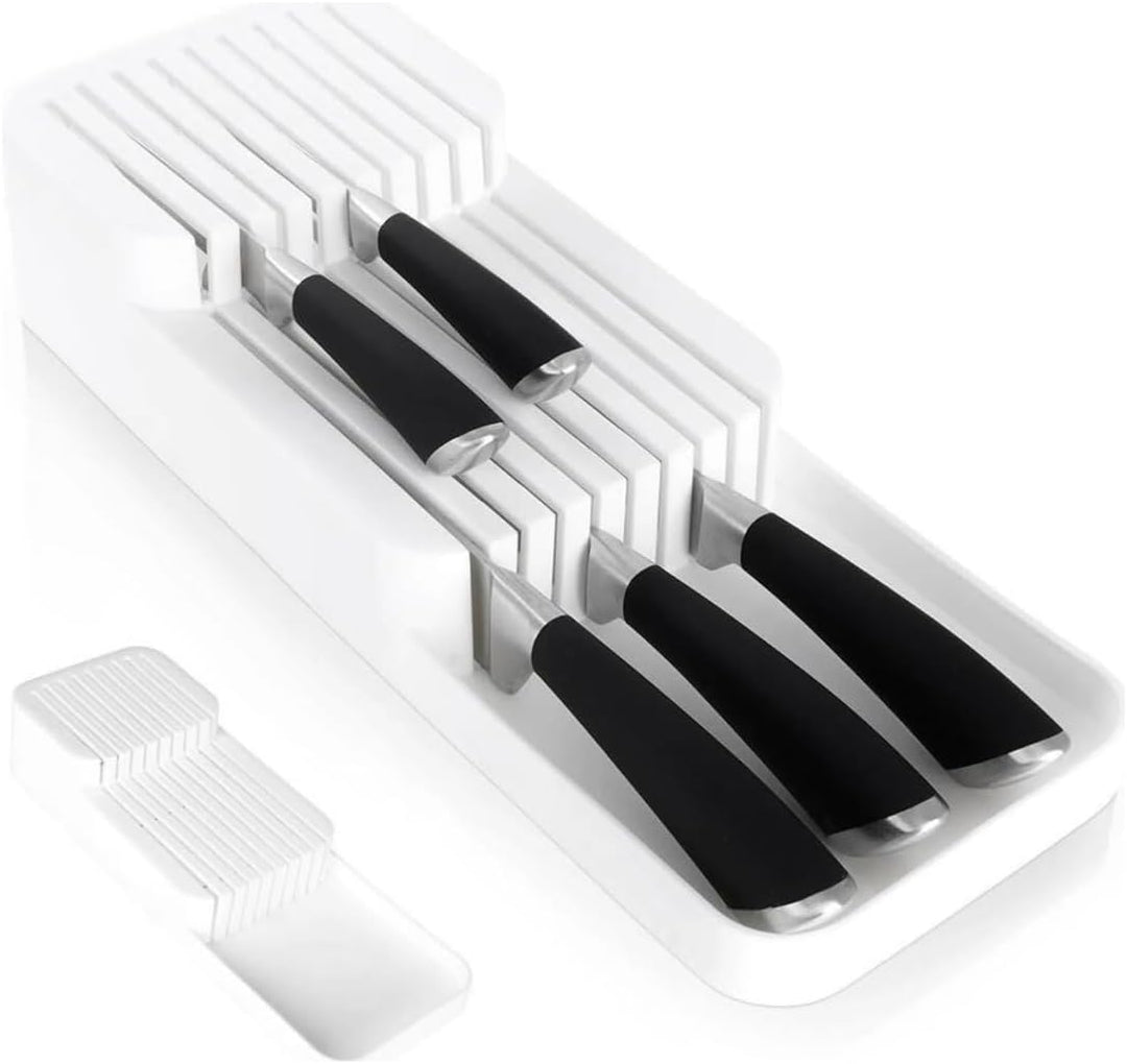 Messerorganizer für 18 Messer – zweistufiger Messerblock für Küchenschublade oder freistehend, rutsc