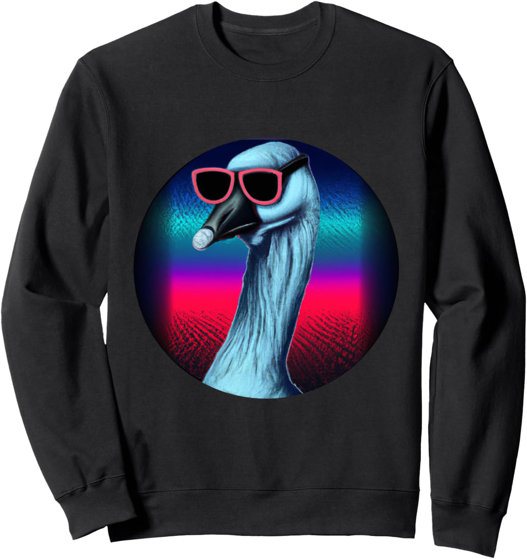 Retrowave 80s Aesthetic weird Synthwave 90s weirdcore Gans Sweatshirt