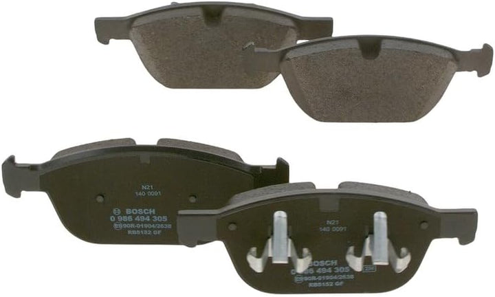 Bosch BP1241 Bremsbeläge - Vorderachse - ECE-R90 Zertifizierung - vier Bremsbeläge pro Set
