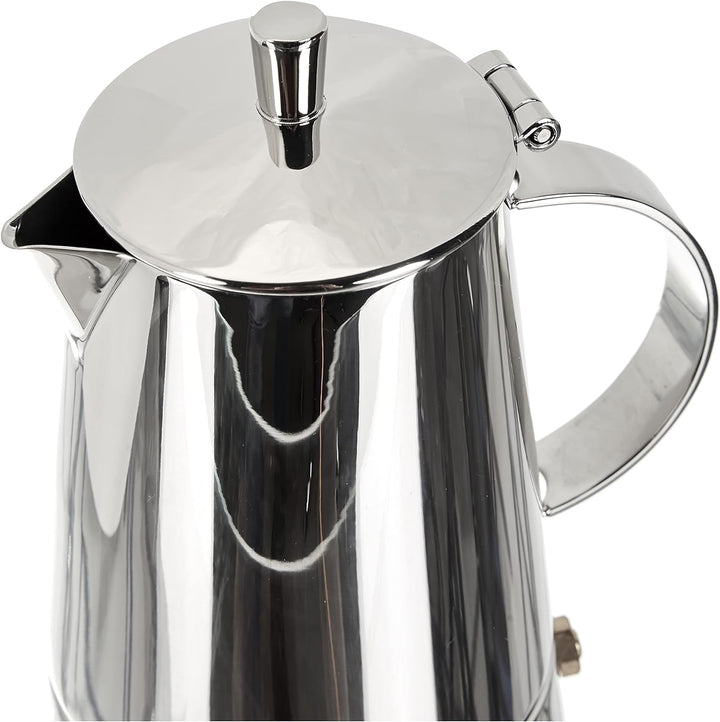 Cilio 202113 Espressokocher Treviso 4 Tassen, Edelstahl, Induktion geeignet, 4 Tassen