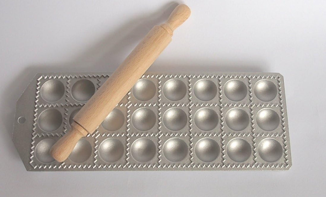 Tagliapasta.com Ravioli ausstecher, Aluminium, Silber/Schwarz