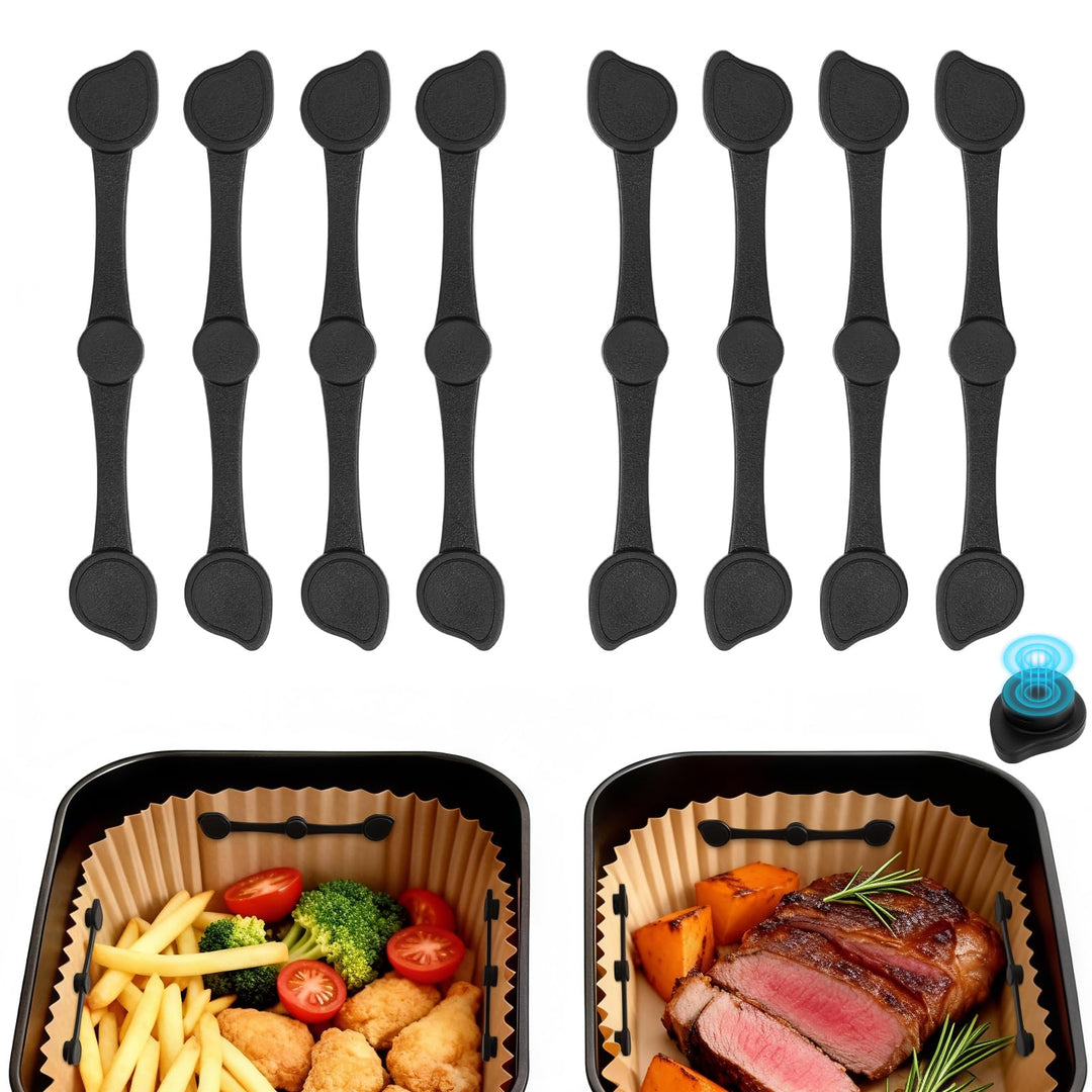Alyvisun 8 Stück Magnete für Airfryer Backpapier, Wiederverwendbare Airfryer Magnete für Backpapier,