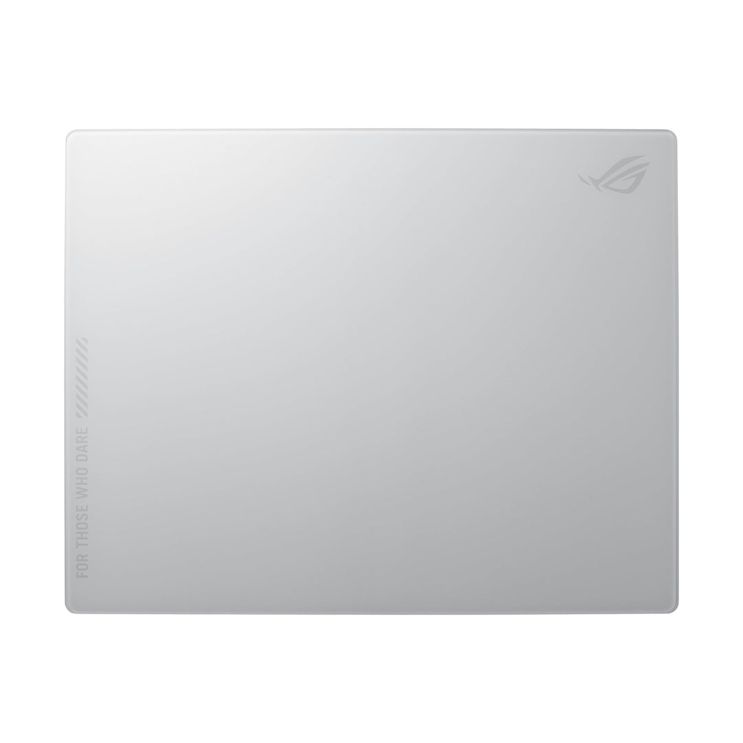 ASUS ROG Moonstone Ace L White Gaming-Mauspad (gehärtetes Glas, Rutschfester Boden aus Silikon, 500