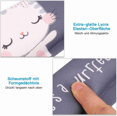 AOKSUNOVA Mauspad mit Gelkissen Motiv Handballenauflage für Tastatur Ergonomisches Mousepad mit Hand