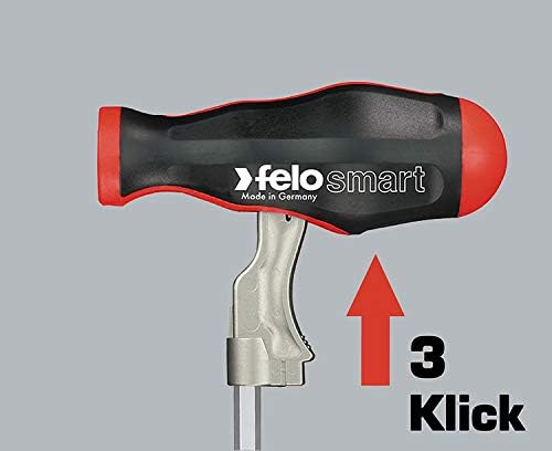 Felo Smart Wechselklingen-Schraubbox mit 2-Komponenten-Griff mit Schraubendreher- und T-Griff-Funkti