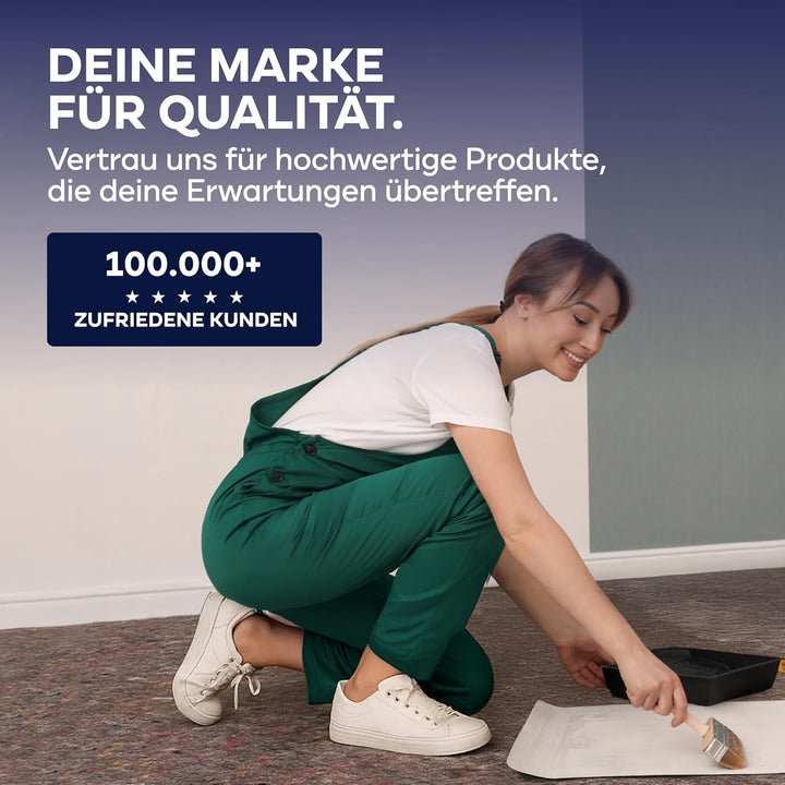 BODENMEISTER BM18050 Malervlies Abdeckvlies 50m x 1m 180gr, grau, 1 Stück (1er Pack), 1 Stück (1er P