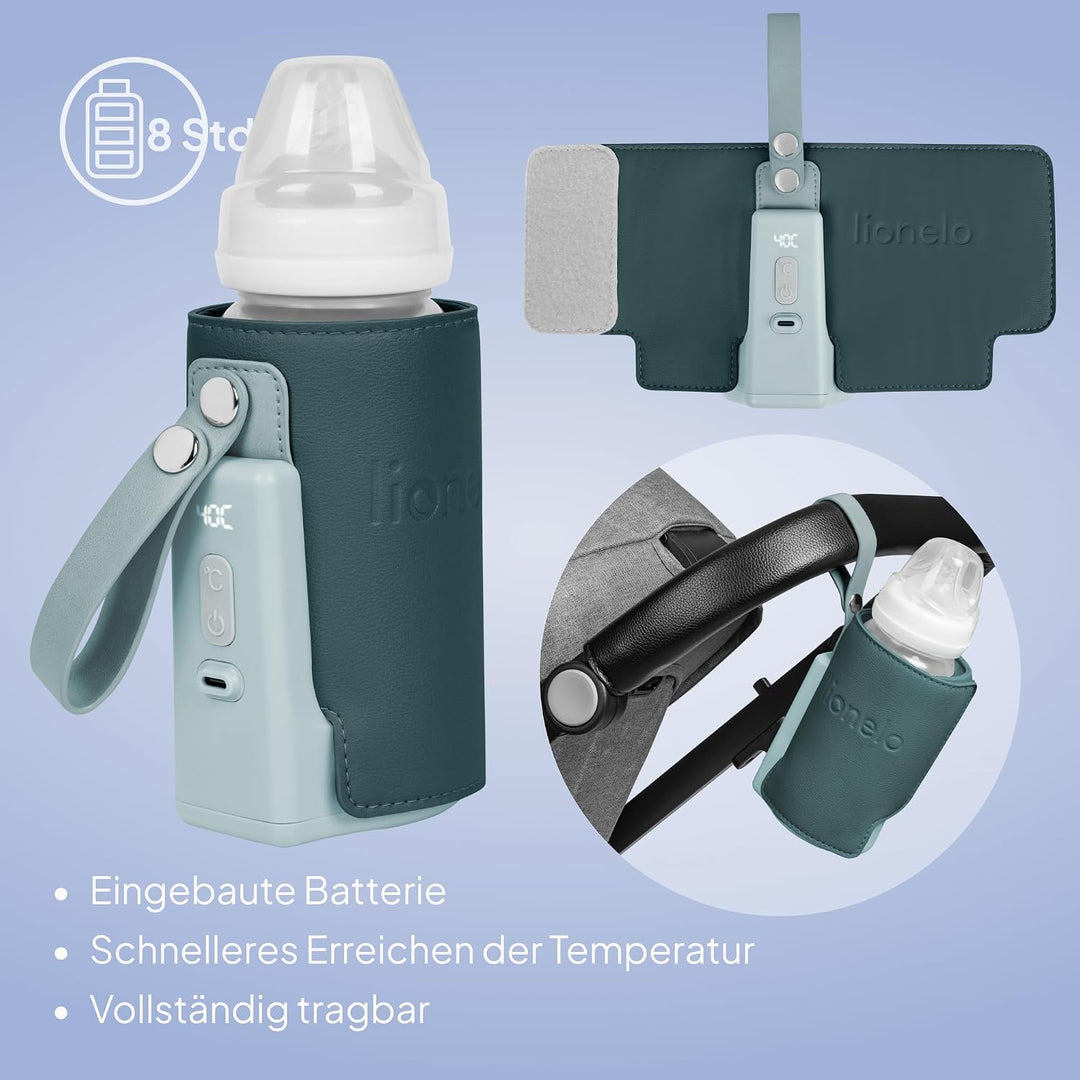 LIONELO Thermup Go Plus Tragbarer Babyflaschenwärmer, hält Flüssigkeiten warm, 5 Betriebstemperature