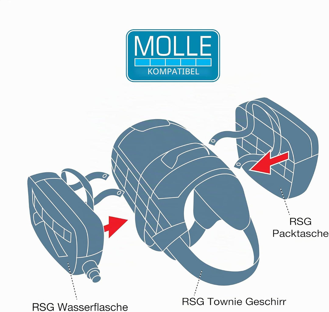 Kurgo RSG Townie Hundegeschirr, Einfaches Anlegen und Abnehmen, Einstellbare Brust- und Bauchgurte,