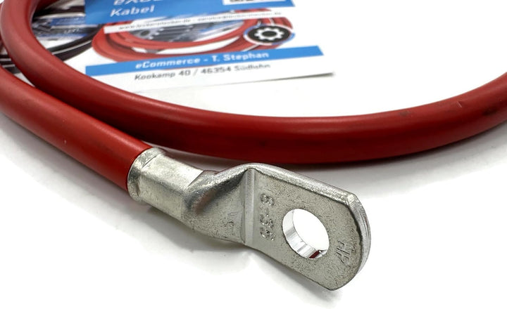 eXODA Batteriekabel 35 mm² 100cm mit M8 Kabelschuhen Rot hohe Flexibilität und Verarbeitungsqualität