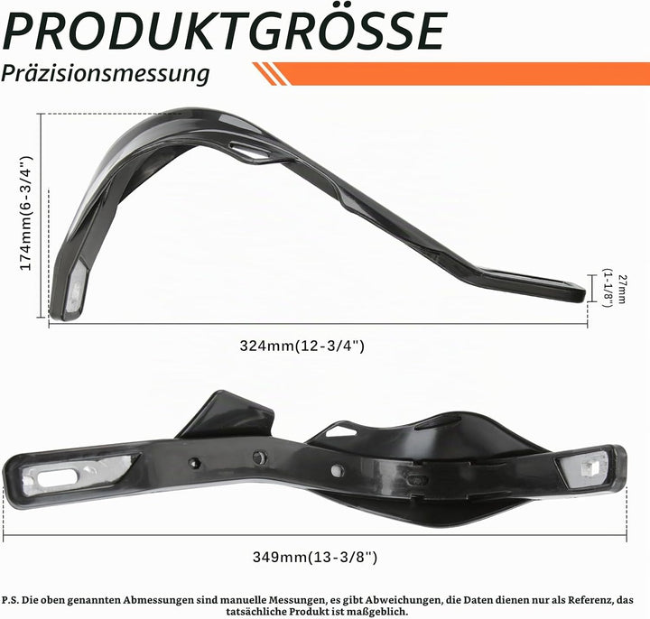 DREAMIZER Handprotektoren Motorrad Aluminium 22mm und 28mm, Handprotektoren für Offroad ATV Dirt Pit