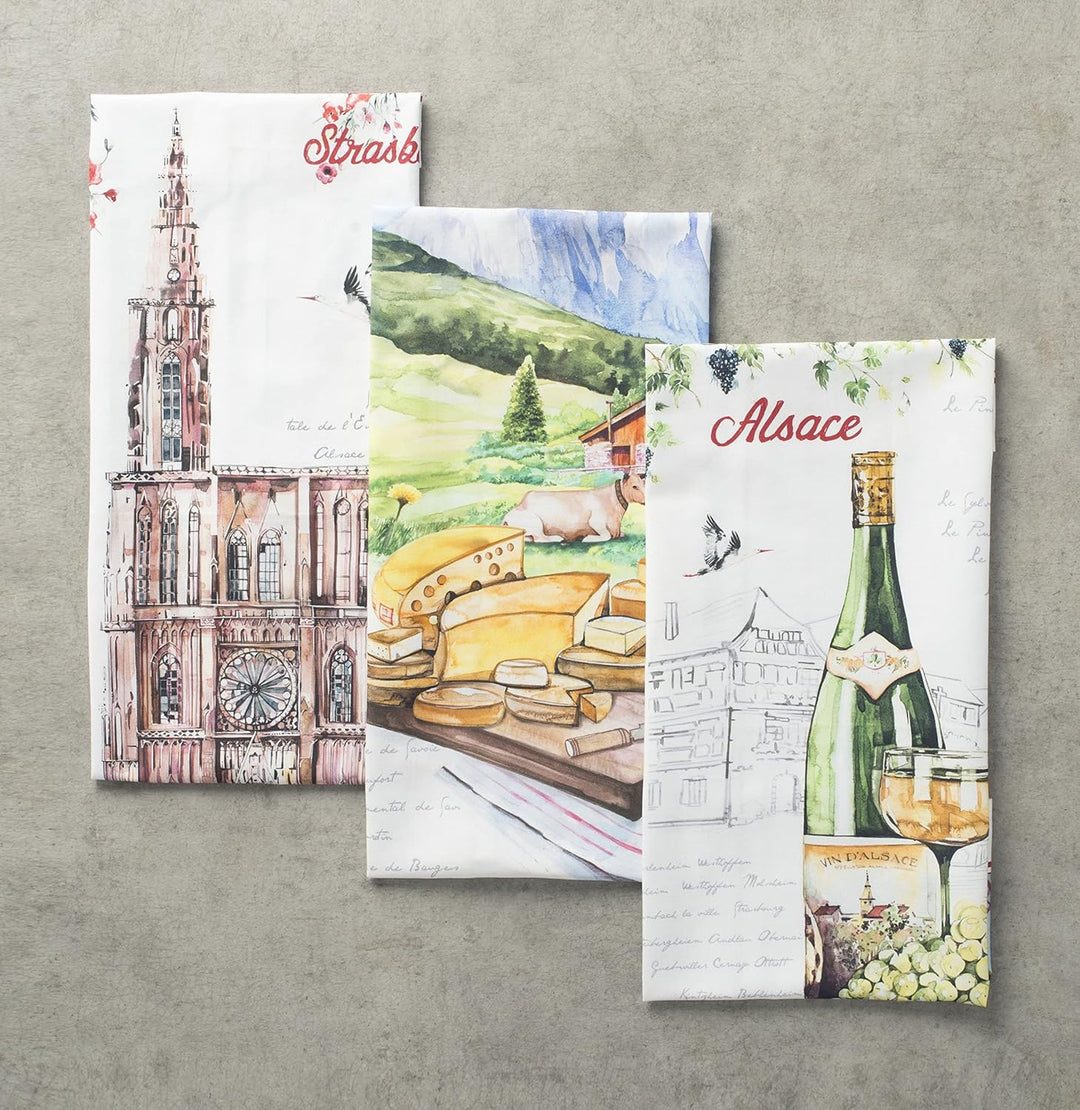 Maison d' Hermine Küchentücher, 100% Baumwolle, weich, saugfähig, 50,8 x 70,5 cm, 2 Stück Multicolor