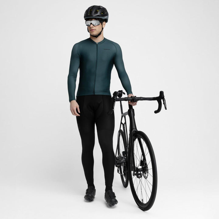 SIROKO M2 Radtrikot Herren Langarm Slim Fit Aerodynamische Fahrradbekleidung XS Armeegrün, XS Armeeg
