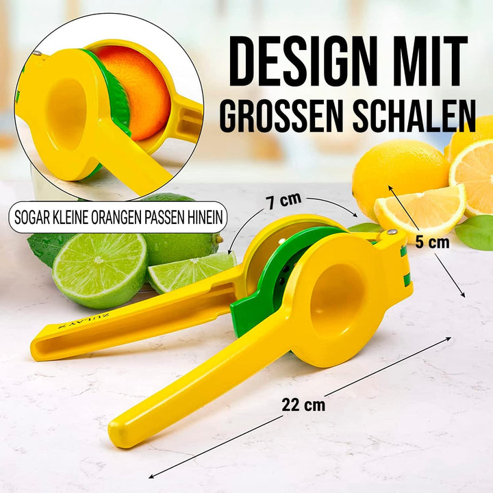 Zulay Kitchen Zitronenpresse &amp; Limettenpresse, Manuelle Zitruspresse Handpresse für Zitronen und Lim