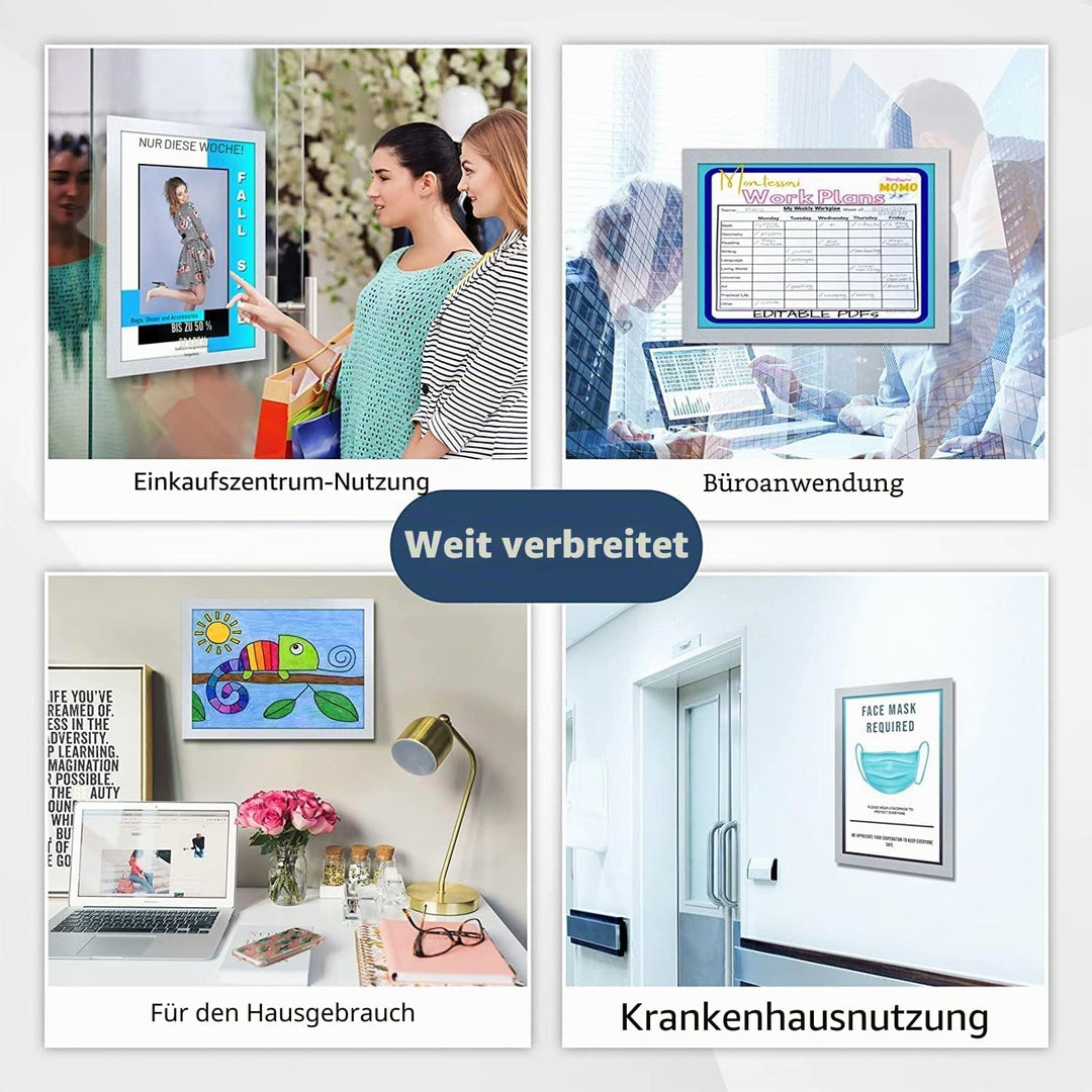 VAIIGO Magnetrahmen Info-Rahmen Selbstklebend mit Magnetverschluss für Informationsrahmen DIN A4 For