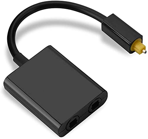 Toslink Digitaler optischer Audio-Splitter-Adapter, 1 in 2 Out, Glasfaser-Splitter, Switch Selector
