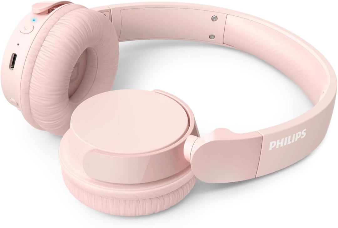 Philips TAH4209PK Leichter ohraufliegender kabelloser Bluetooth-Kopfhörer mit passiver Geräuschisoli