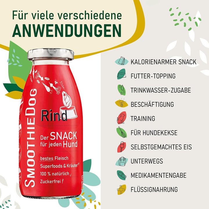 SmoothieDog Schleckball + SmoothieDog Hundesmoothie 6er Mix - Schleckball für Hunde, Snackball, zur