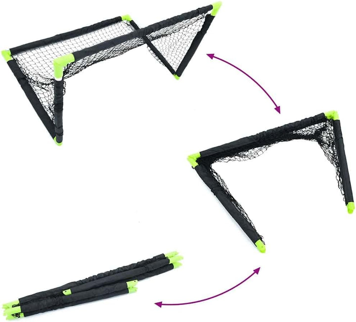 vidaXL Fussballtor für Kinder, Trainingstor Klappbar mit Netz, Fussball Tor für Innen Aussen, Kinder
