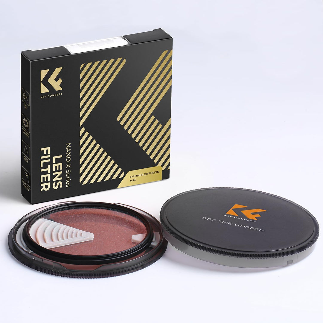 K&F Concept Nano-X Serie Shimmer Diffusion 1 Filter 52mm aus Optisches Glas mit 28-facher Nano-Besch