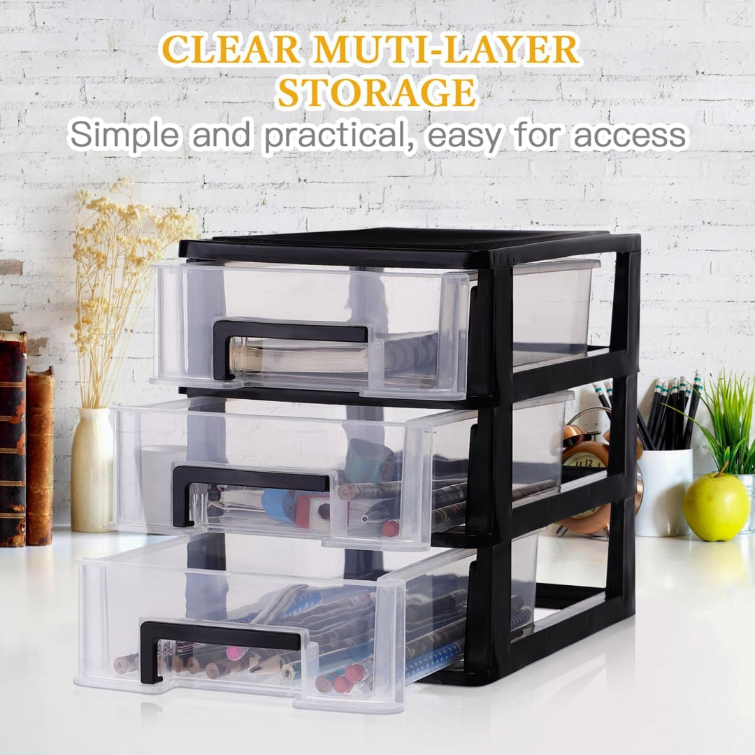 IMIKEYA Schreibtisch Organizer mit Schubladen - Klein Desk Schubladenbox Lagerung Schublade Multi-Sc