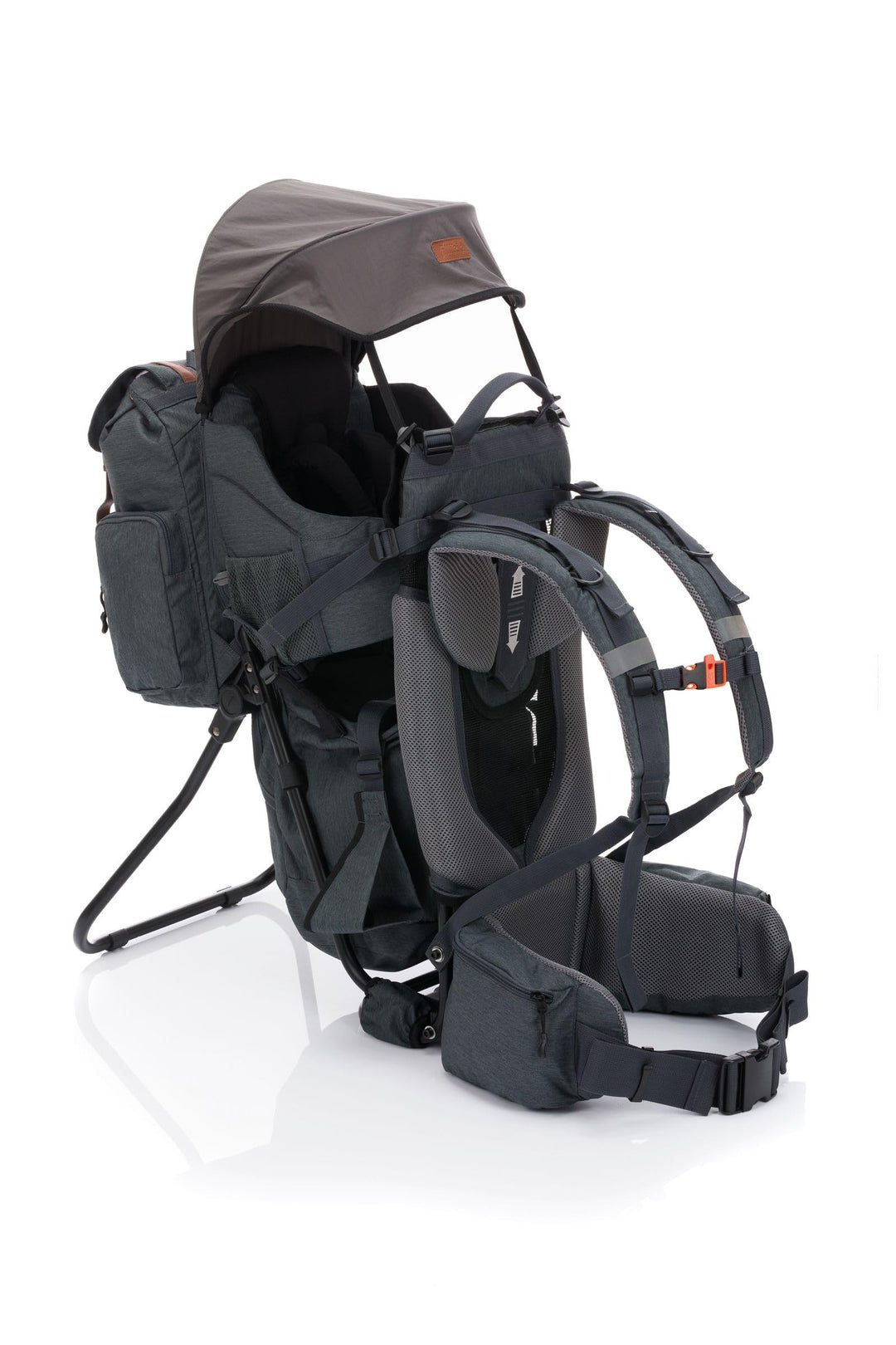 Fillikid Premium Babytrage Rückentrage Baby | Rücken Babytrage mit Sonnendach & grossen Staufächern