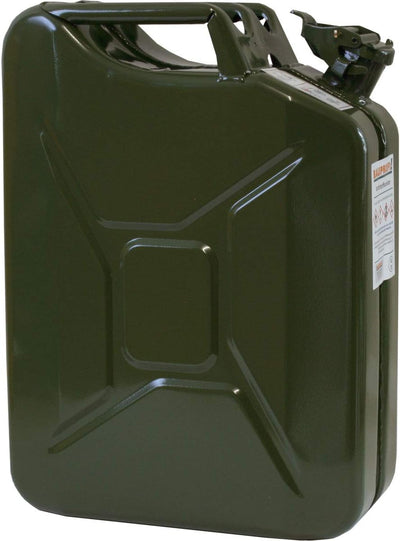 20 Liter Stahlblechkanister GGVS mit Sicherungsstift OLIV Benzinkanister Metallkanister 20L