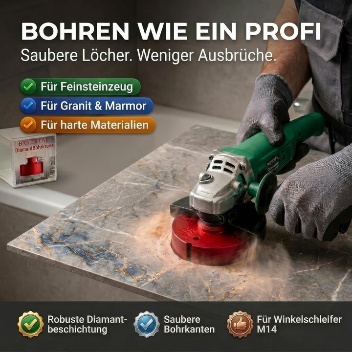 Diamant Bohrkrone 68mm x M14 - Dosenbohrer zum Bohren von harte Fliesen - Dosensenker 68 - Premium Q