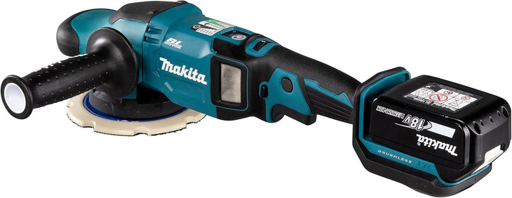 Makita DPO600TKX1 Exzenterpolierer, 1 Akku plus Ladegerät im Transportkoffer, Blau, 18 V / 5,0 Ah mi