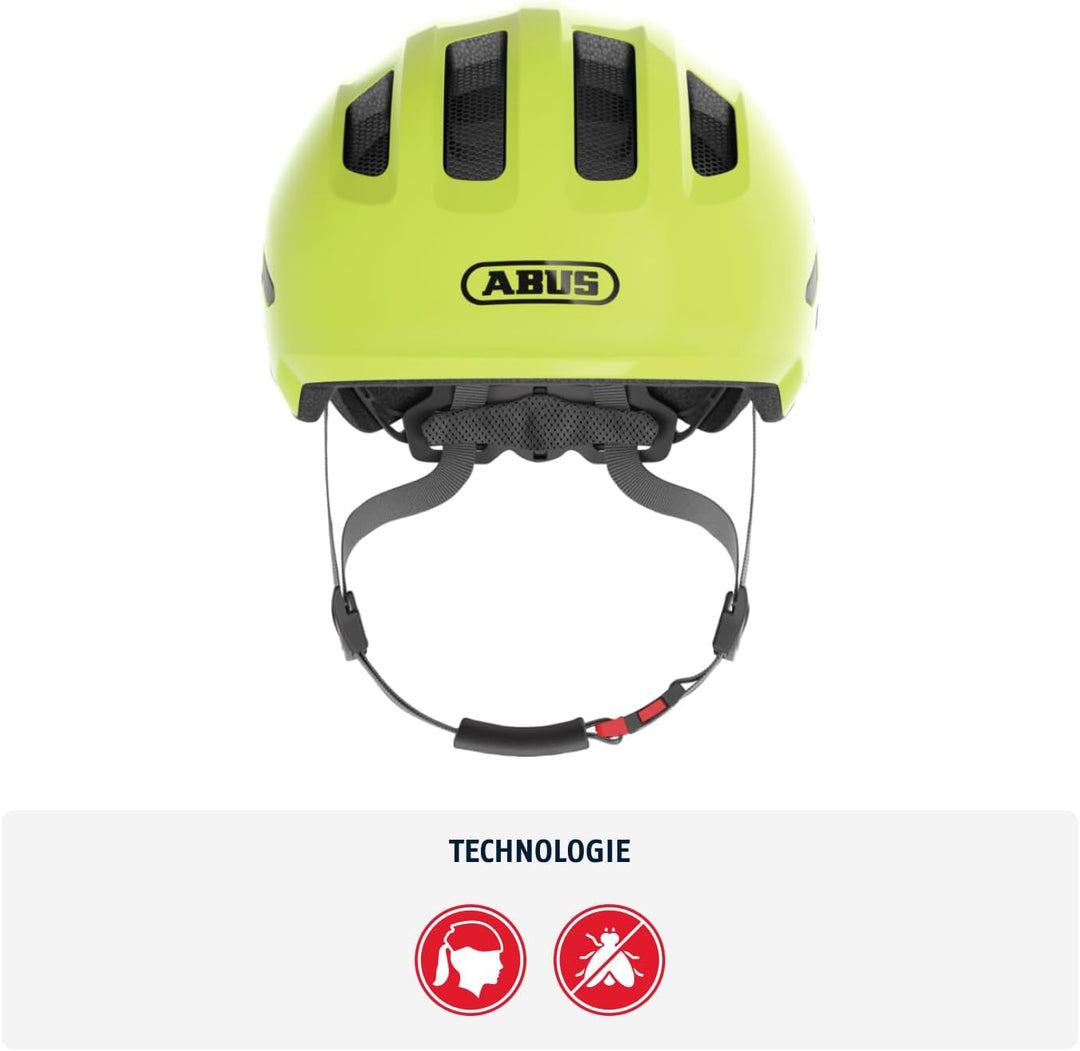 ABUS Kinderhelm Smiley 3.0 - Fahrradhelm mit tiefer Passform, kindergerechten Designs & Platz für ei