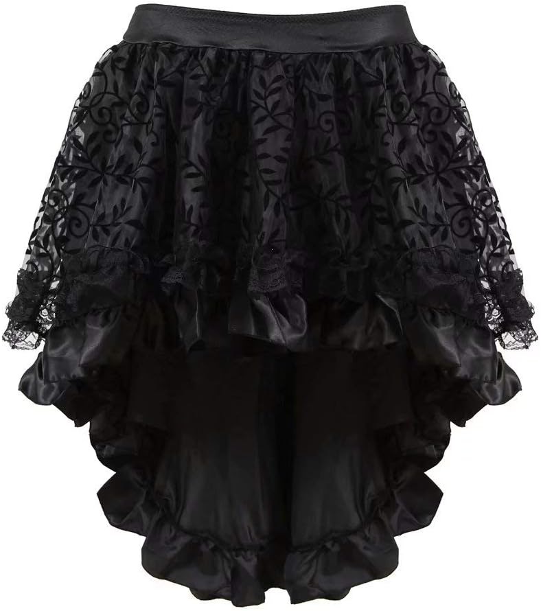 Jutrisujo korsett Corsagenkleid rock kleid corsage korsage schwarz damen vollbrust bustier gothic bu